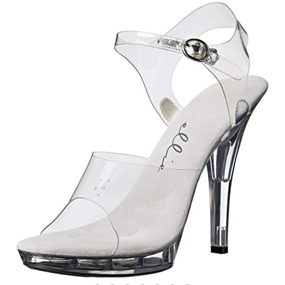 Ellie Clear Platform Bodybuilding Heels 5